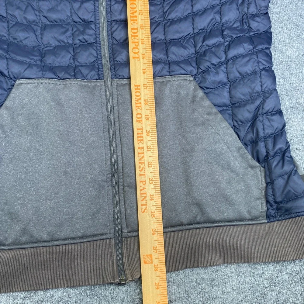 The North Face ThermoBall Hybrid Hoodie Mens XL Blue Grey Full Zip Jacket Layer